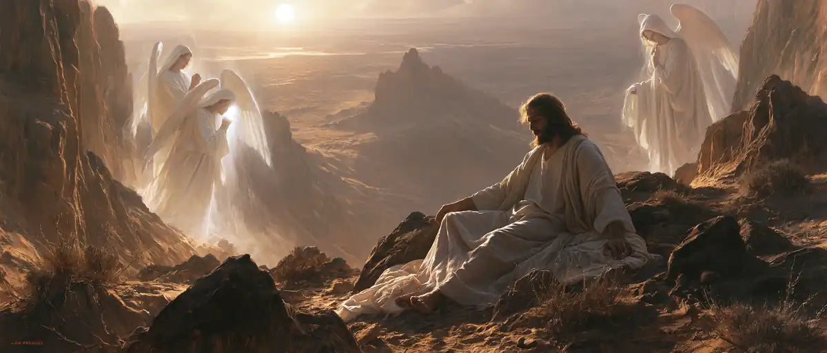 Jesus in the Desert - Christian artwork collection
