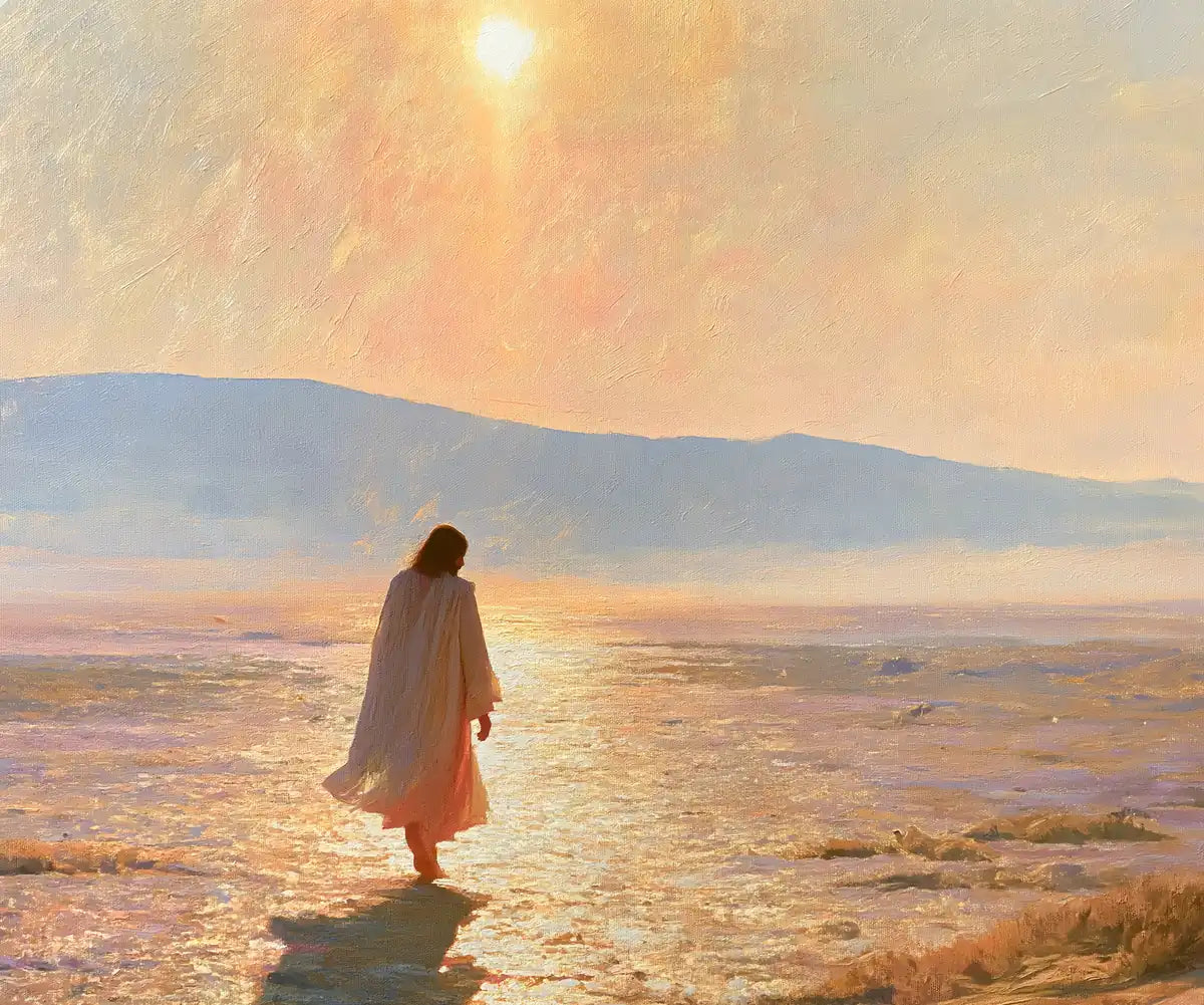 Jesus in the Desert - Impressionist - Christian artwork collection