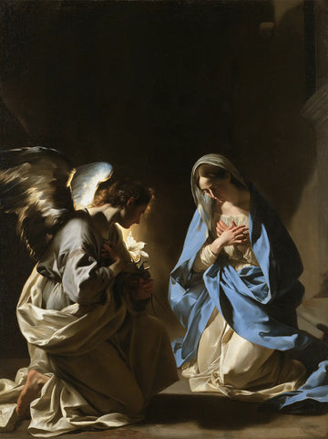 The Annunciation - Caravaggio Tenebrism · Portrait n° 6