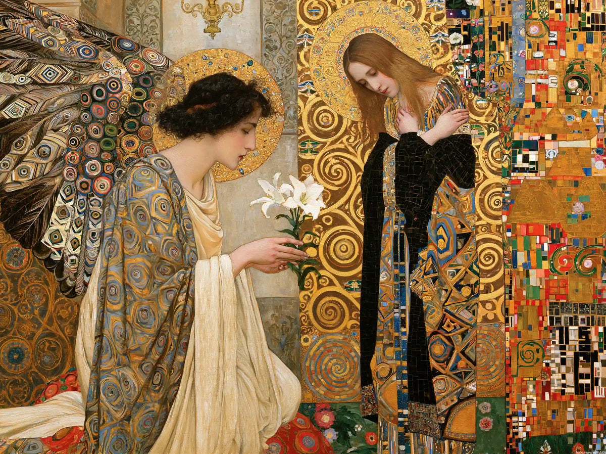 The Lily before the Golden Tapestry – Golden Secession Art · Landscape