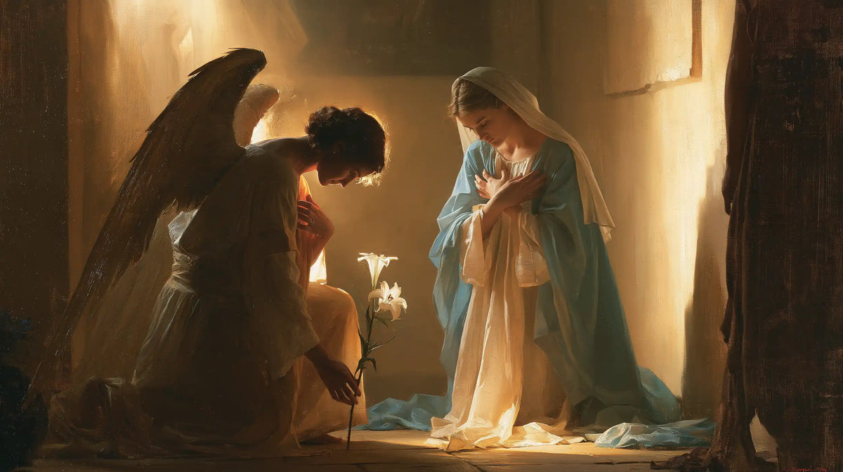 The Annunciation — The Lily at the Threshold of Golden Light