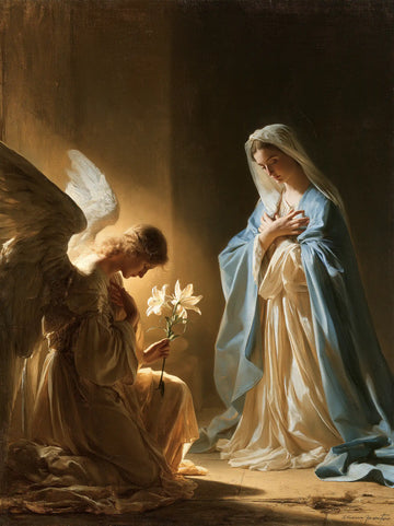 The Annunciation - Mary Kneeling before Gabriel · Portrait n° 2