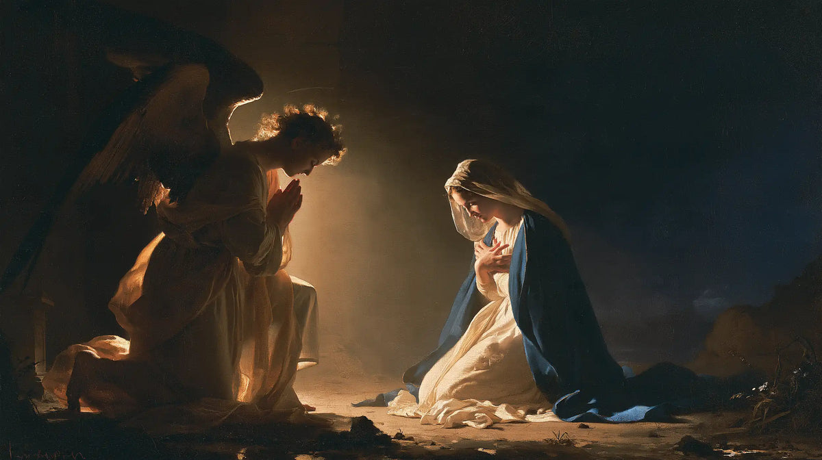 The Annunciation — The Glow between Two Bowed Figures