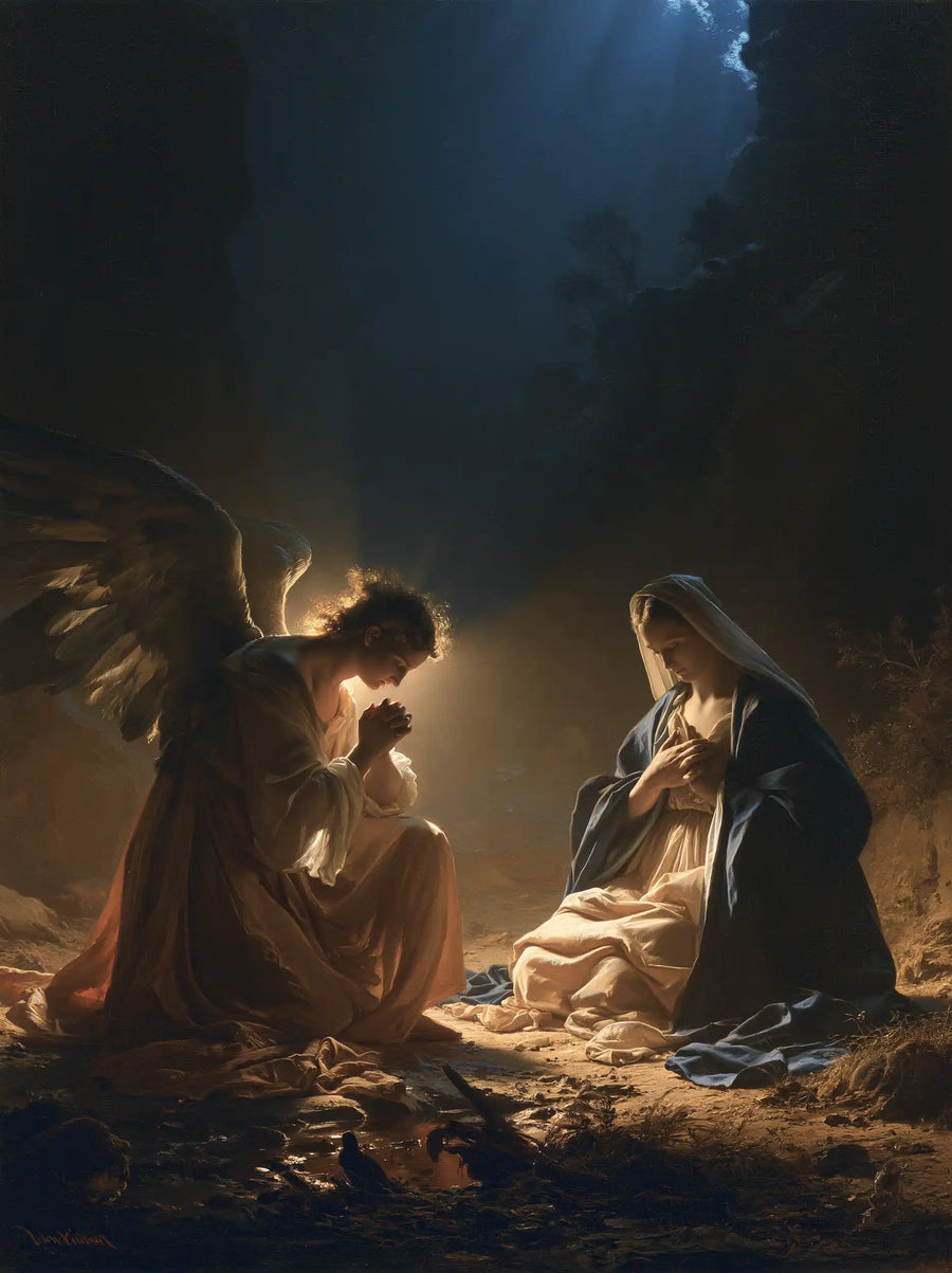 The Annunciation - Midnight Blue Chiaroscuro · Portrait n° 22