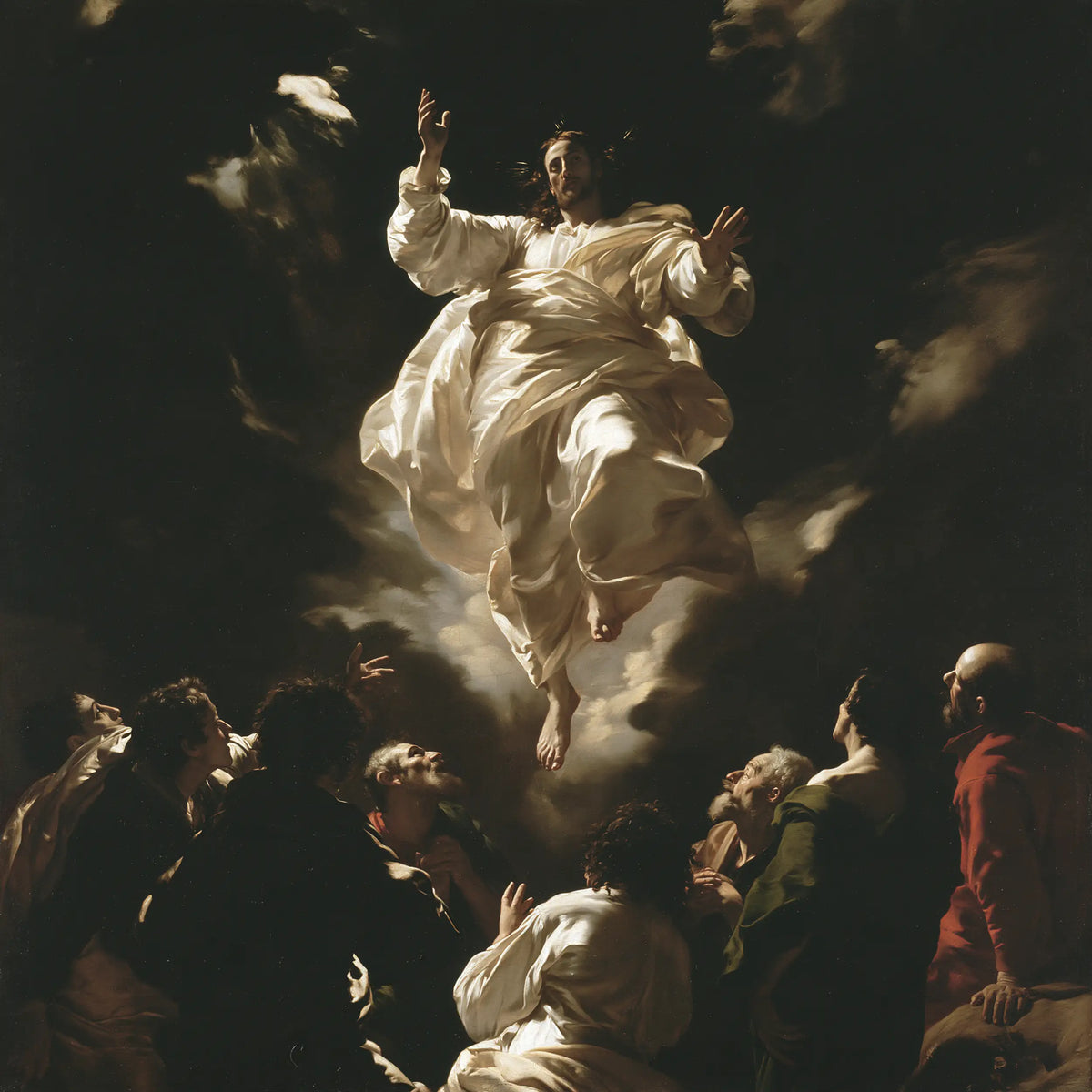 The Ascension of Jesus Christ - Caravaggio Tenebrism · Square n° 1