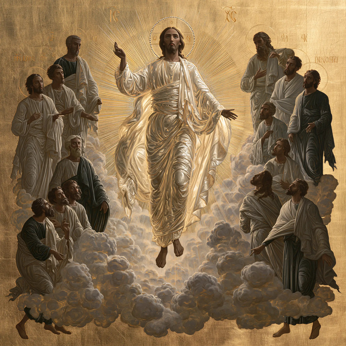 The Ascension of Jesus Christ - Contemporary Byzantine · Square n° 5