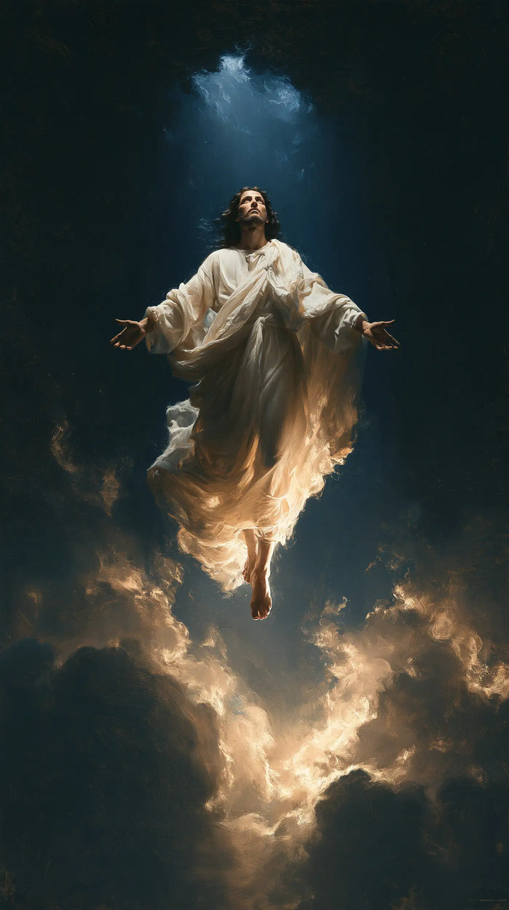 The Ascension of Jesus Christ - Midnight Blue Chiaroscuro · Portrait n° 2