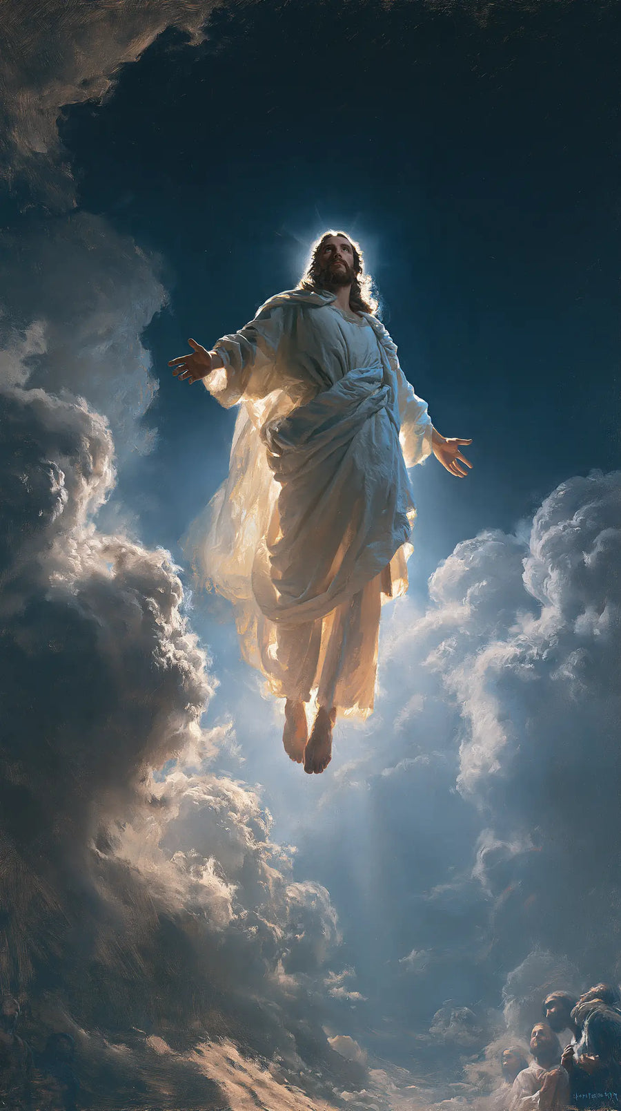 The Ascension of Jesus Christ - Midnight Blue Chiaroscuro · Portrait n° 5