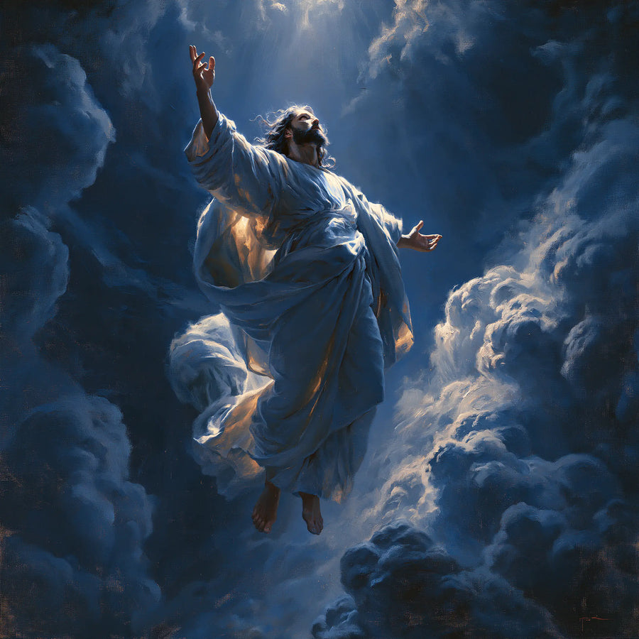 The Ascension of Jesus Christ - Midnight Blue Chiaroscuro · Square n° 6