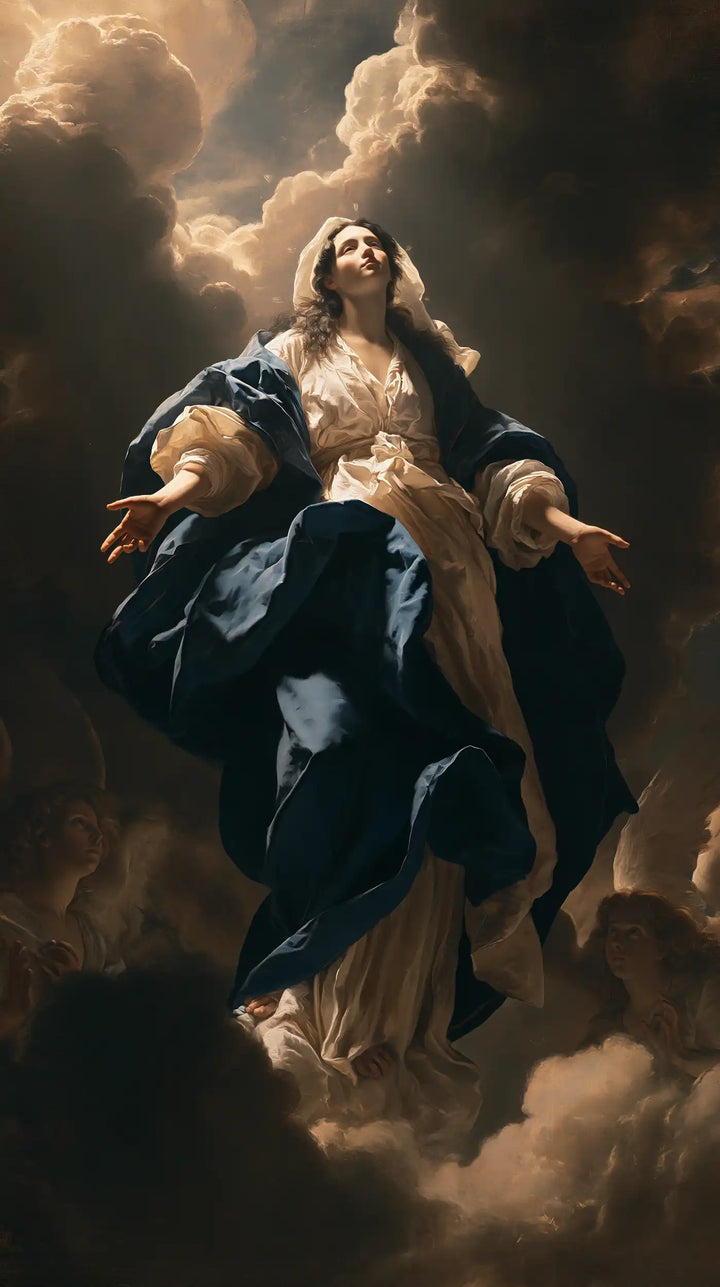 The Assumption of Mary - Caravaggio Tenebrism · Portrait n° 7