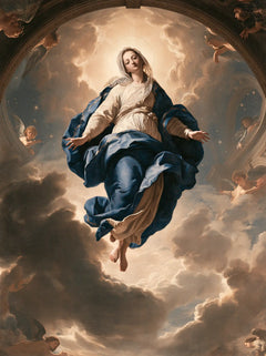 The Assumption of Mary — Flight in the Medallion of Heaven