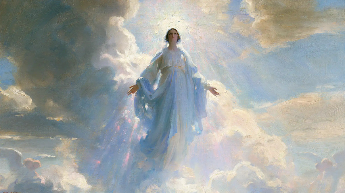 The Assumption of Mary — The Veil in Opaline Rays
