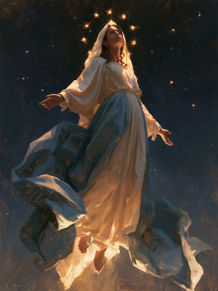The Assumption of Mary - Midnight Blue Chiaroscuro · Portrait n° 8