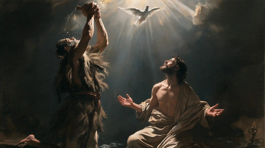 The Baptism of Jesus – Theatrical Baroque · Kneeling in the Jordan · Landscape no. 4