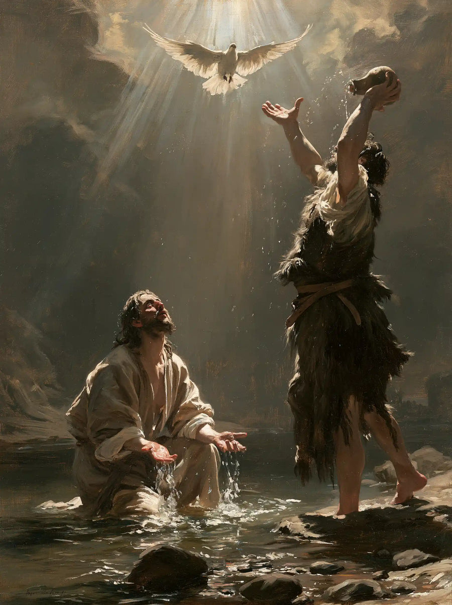 The Baptism of Jesus – Theatrical Baroque · Kneeling in the Jordan · Portrait no. 10