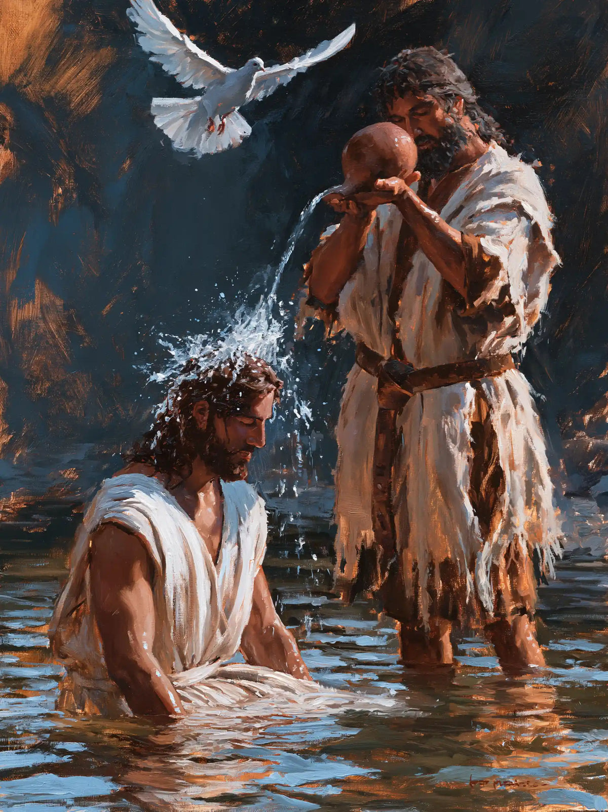 The Baptism of Jesus – Expressionist · Kneeling in the Jordan · Portrait no. 10