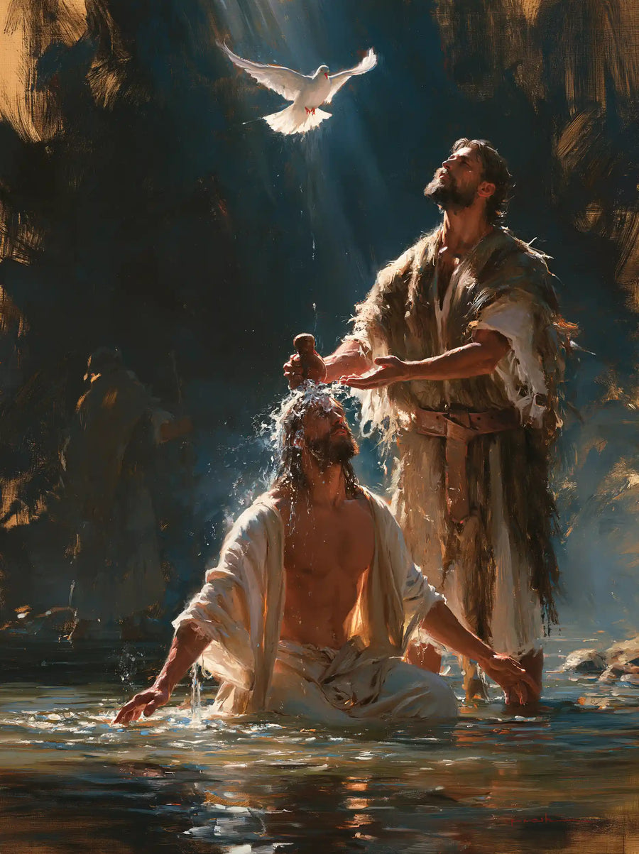 The Baptism of Jesus – Expressionist · Kneeling in the Jordan · Portrait no. 13