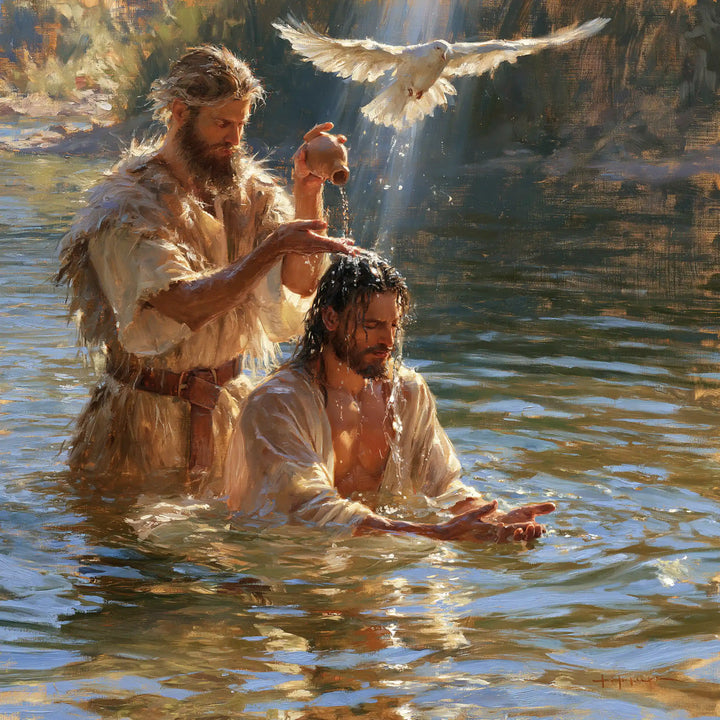 The Baptism of Jesus – Impressionist · Kneeling in the Jordan · Square no. 3