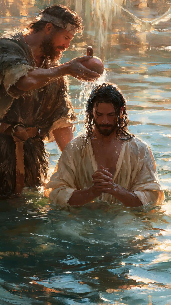 The Baptism of Jesus – Impressionist · Kneeling in the Jordan · Portrait no. 3