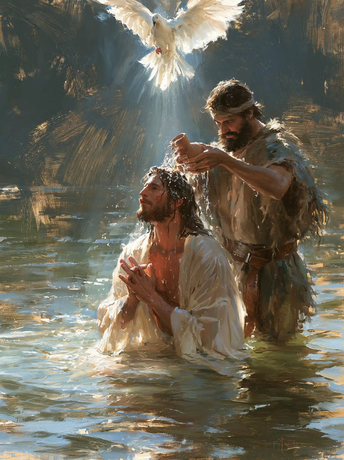 The Baptism of Jesus – Impressionist · Kneeling in the Jordan · Portrait no. 4