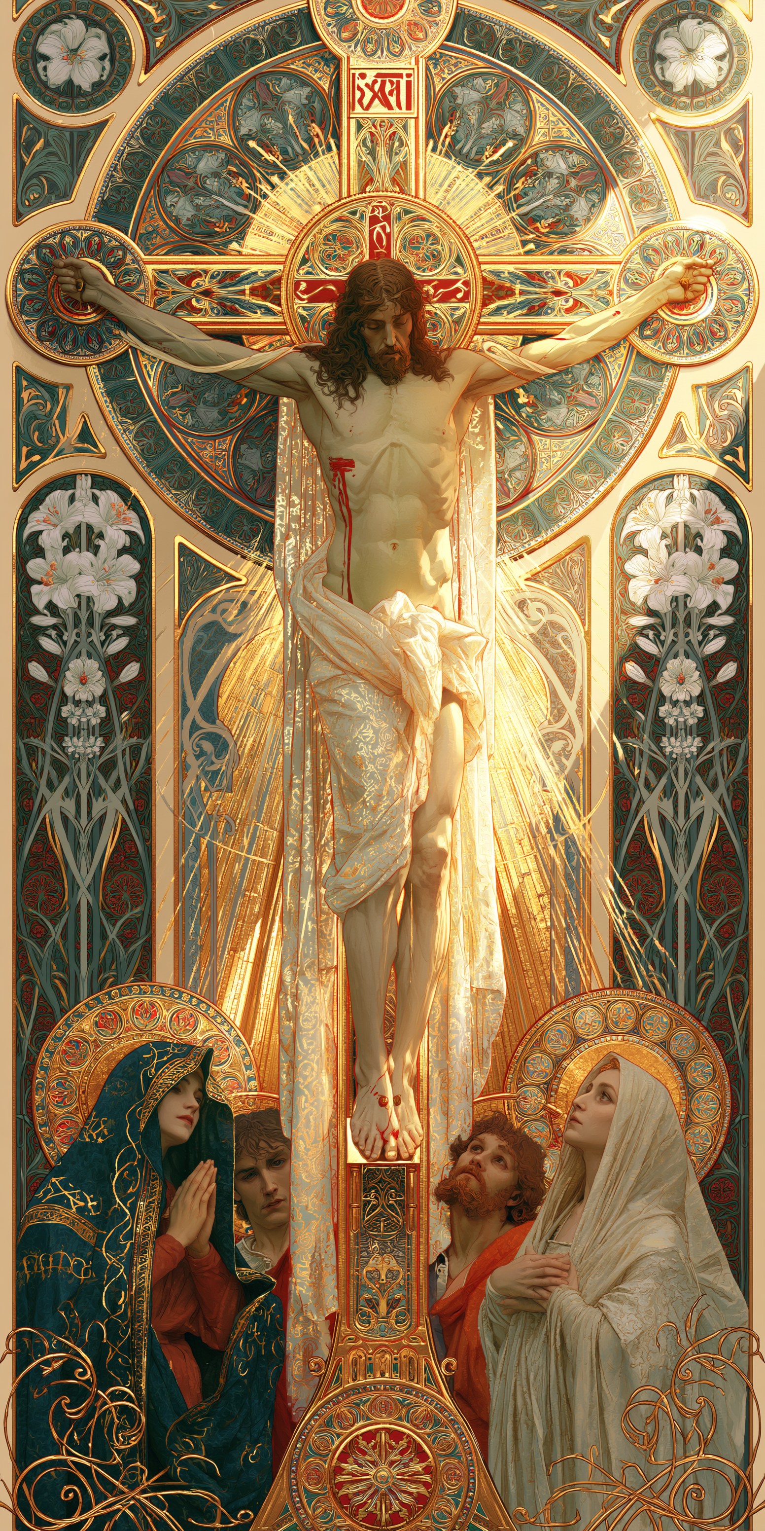 The Crucifixion - Sacred Art Nouveau · Portrait n° 1