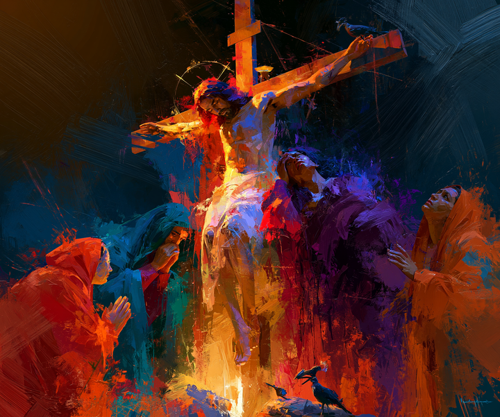 The Crucifixion — Purple at the Edge of the Golden Flame