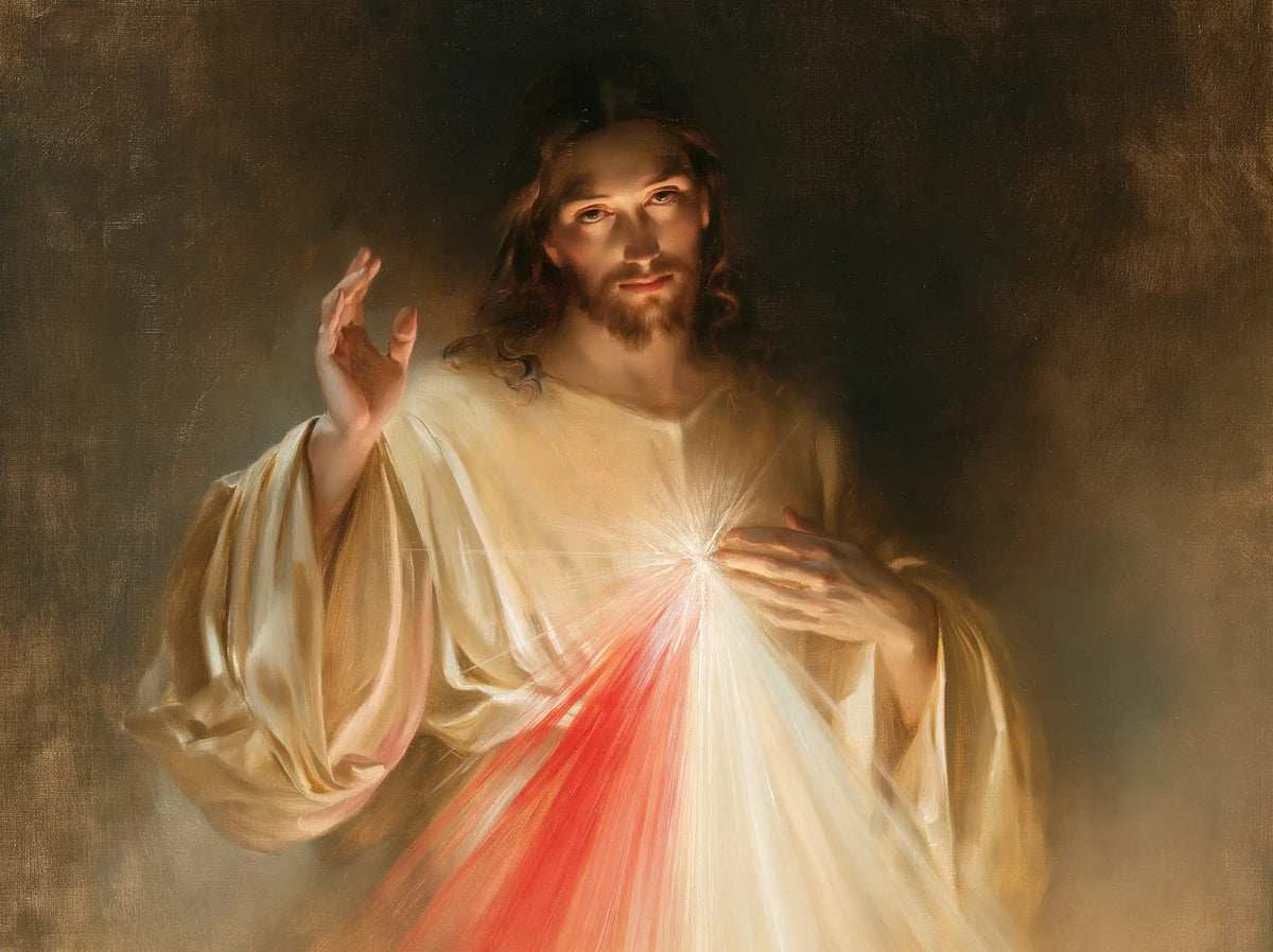 Jesus expressing compassion and divine mercy in Compassion and Mercy style, landscape Christian artwork no. 4