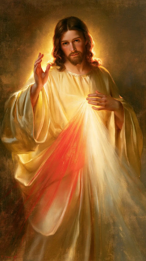 Jesus expressing compassion and divine mercy in Compassion and Mercy style, portrait Christian artwork no. 4