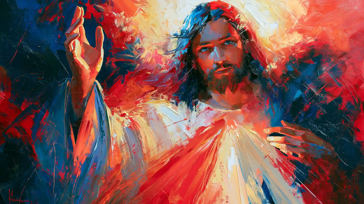 Divine Mercy Jesus – Expressionist · Landscape no. 9