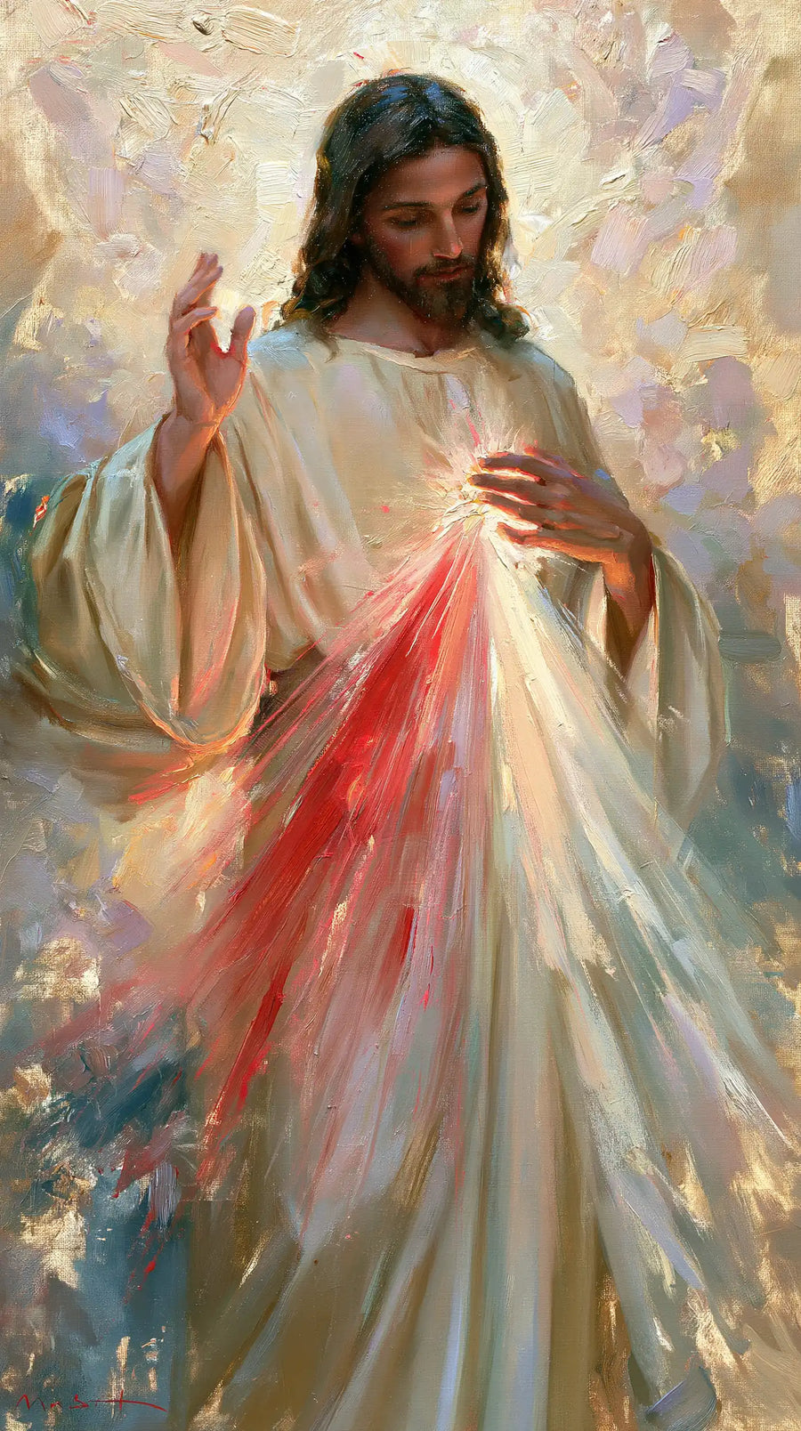 Divine Mercy Jesus - Impressionist · Portrait n° 2