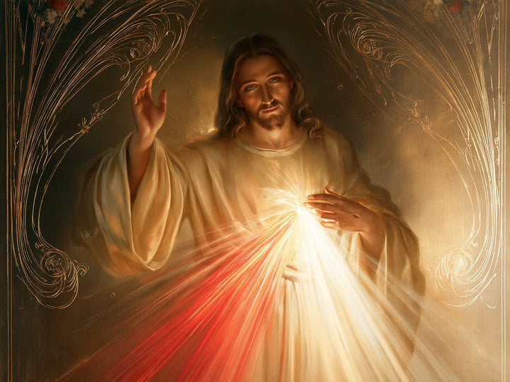 Divine Mercy Jesus - Sacred Art Nouveau · Landscape n° 6