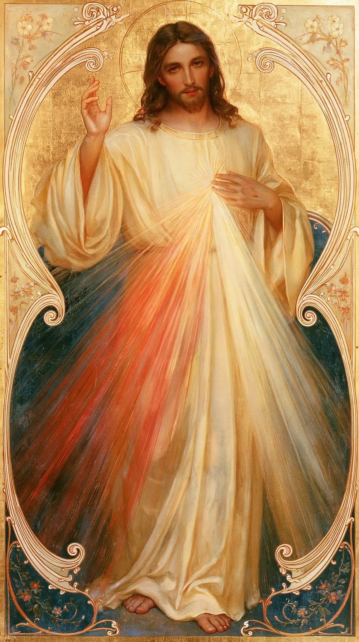 Divine Mercy Jesus — The Apparition in the Golden Almond