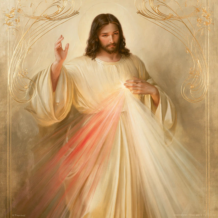 Divine Mercy Jesus - Sacred Art Nouveau · Square n° 6