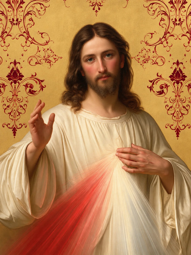 Divine Mercy Jesus – Ornamental Gold