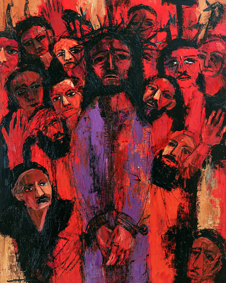 Ecce Homo — The Radiating Crown in Raw Red