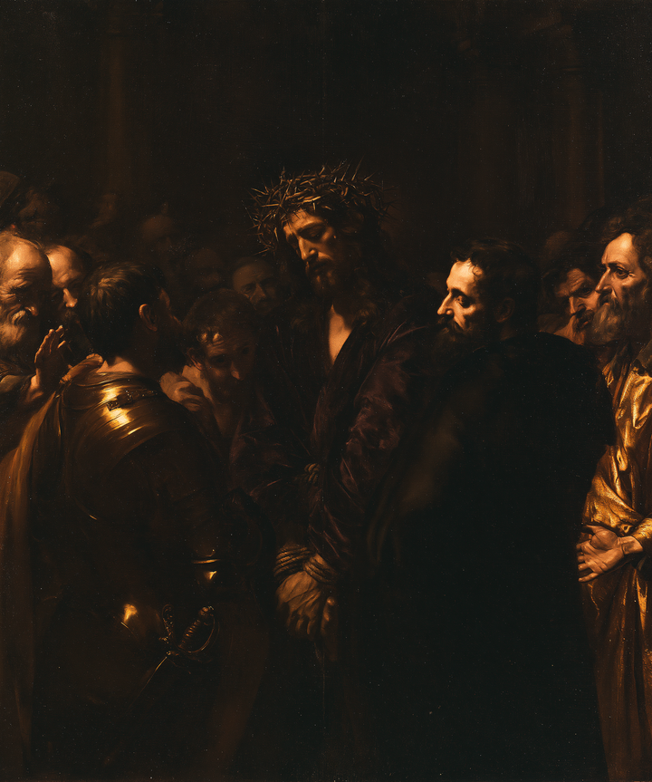 Ecce Homo — The Face Barely Emerging from Shadow