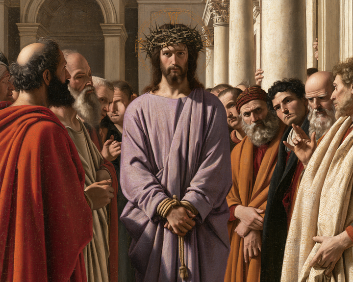 Ecce Homo — The Lilac Robe Between Red and Ivory