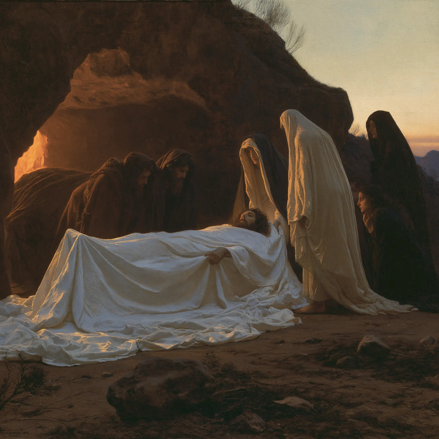 The Entombment of Jesus Christ — The Fiery Threshold Behind the Veils