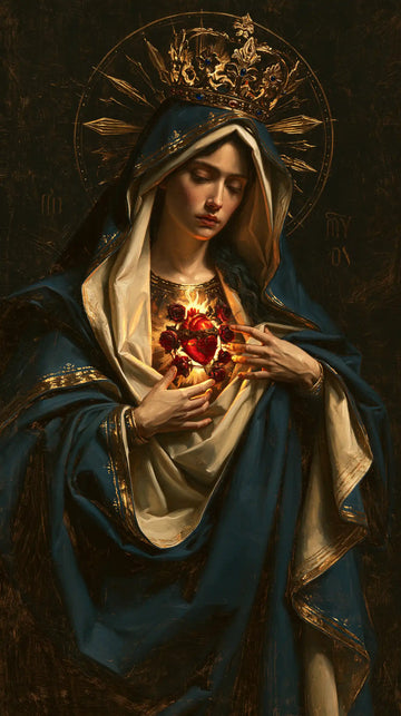 Immaculate Heart of Mary - Black and Gold · Portrait n° 11