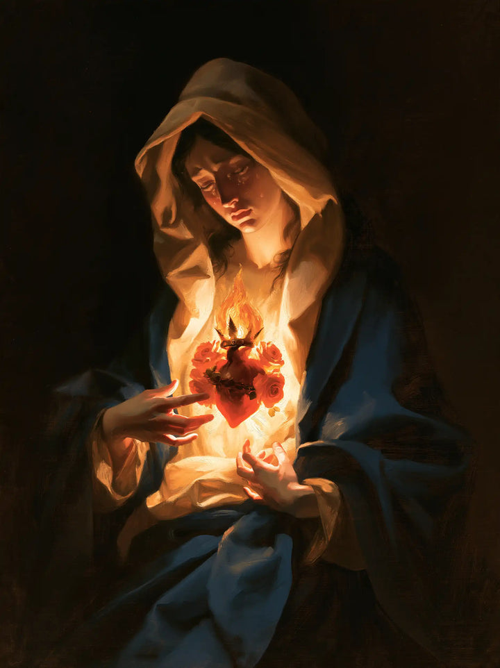 The Immaculate Heart of Mary — Palms Around Living Red
