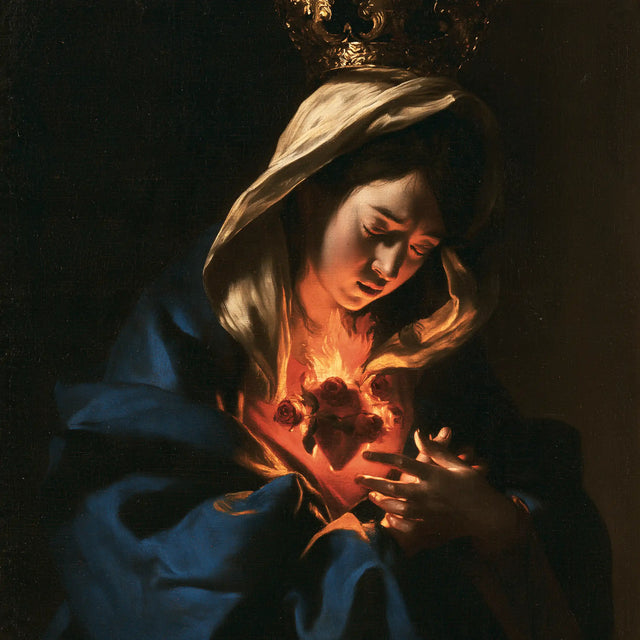 Immaculate Heart of Mary - Caravaggio Tenebrism · Square n° 2