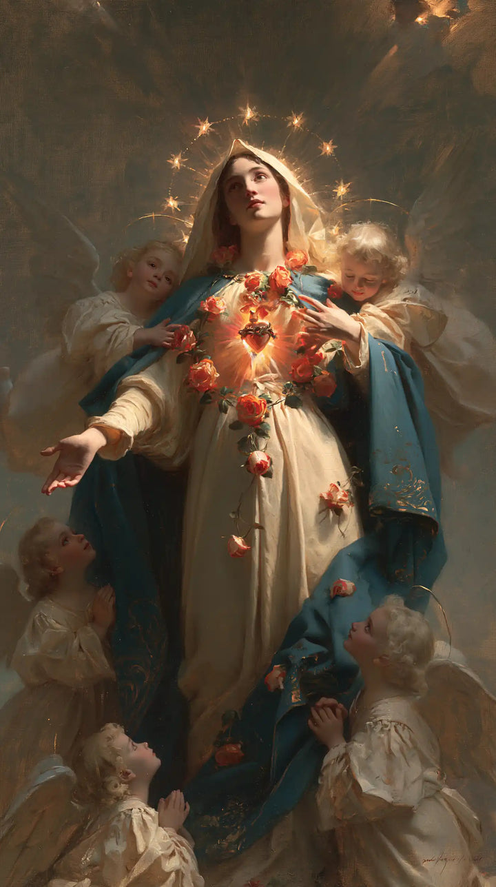 Immaculate Heart of Mary - Mary Surrounded by Angels · Portrait n° 4