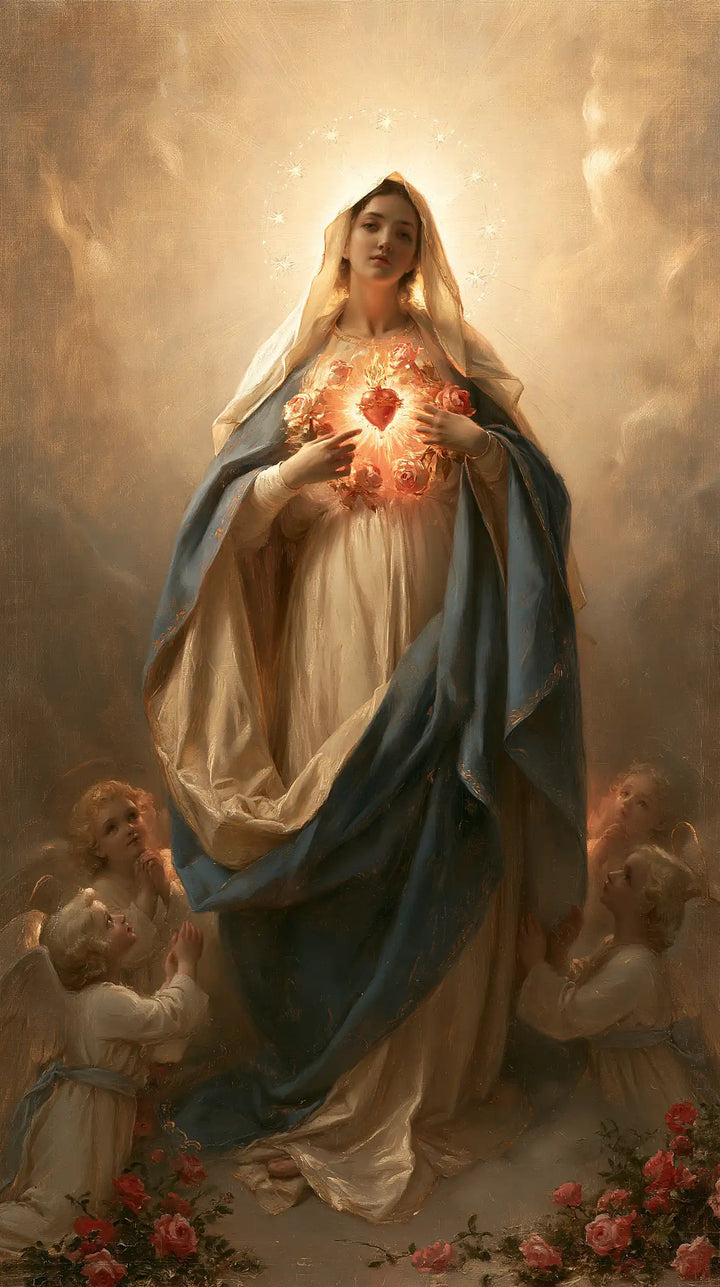 Immaculate Heart of Mary - Mary Surrounded by Angels · Portrait n° 5