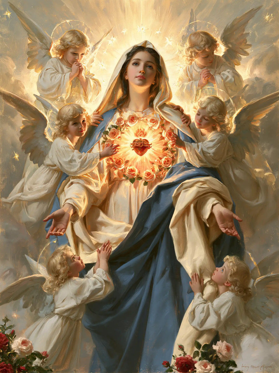 Immaculate Heart of Mary - Mary Surrounded by Angels · Portrait n° 19