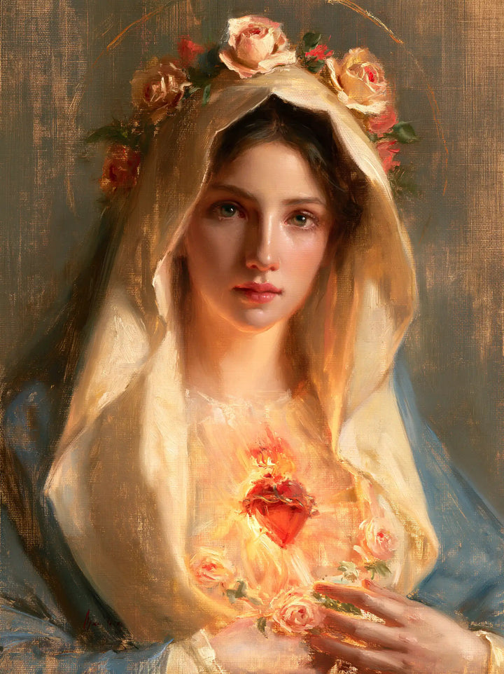 The Immaculate Heart of Mary — The Flowered Crown and the Luminous Gaze