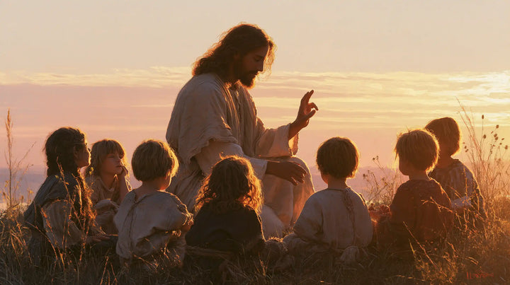 Jesus and the Children - Jesus and the Children at Dawn · Landscape n° 7