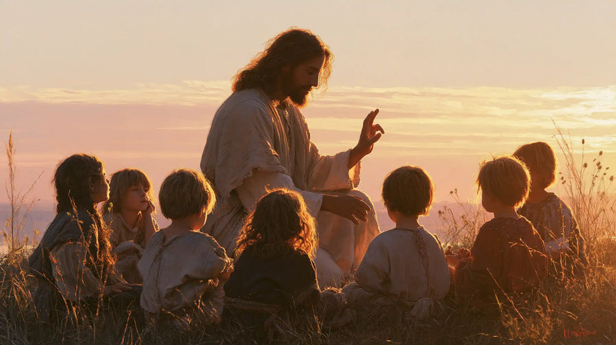 Jesus and the Children - Jesus and the Children at Dawn · Landscape n° 7