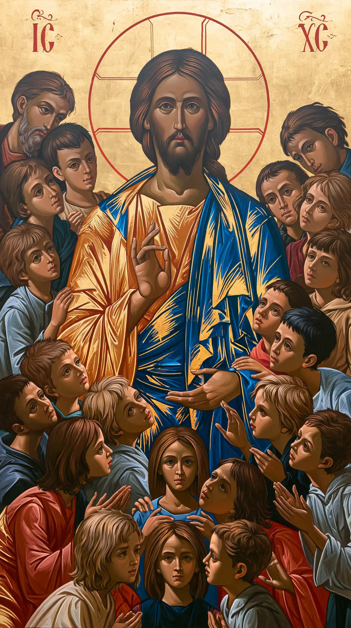 Jesus and the Children - Contemporary Byzantine · Portrait n° 6