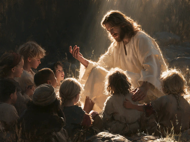 Jesus and the Children - Jesus as Divine Light · Landscape n° 1