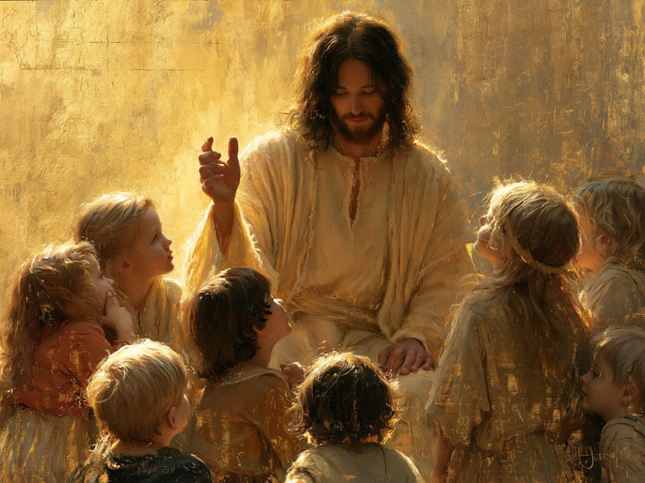 Jesus and the Children - Sacred Gold · Landscape n° 2